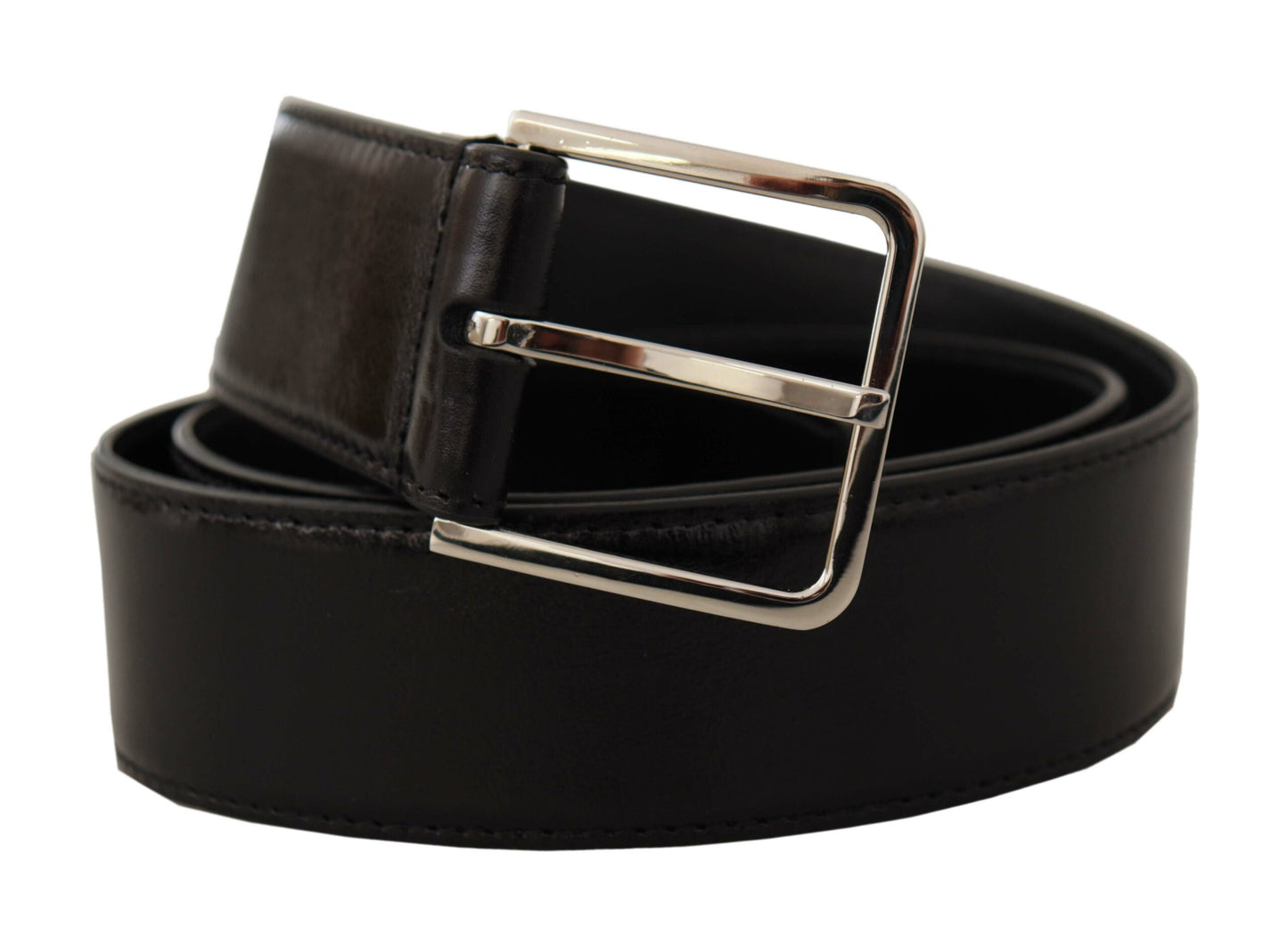 Elegante leren riem met metalen gesp