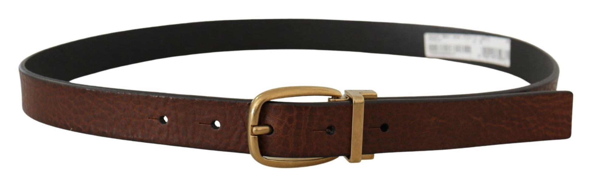 Elegante bruine leren riem met logogesp