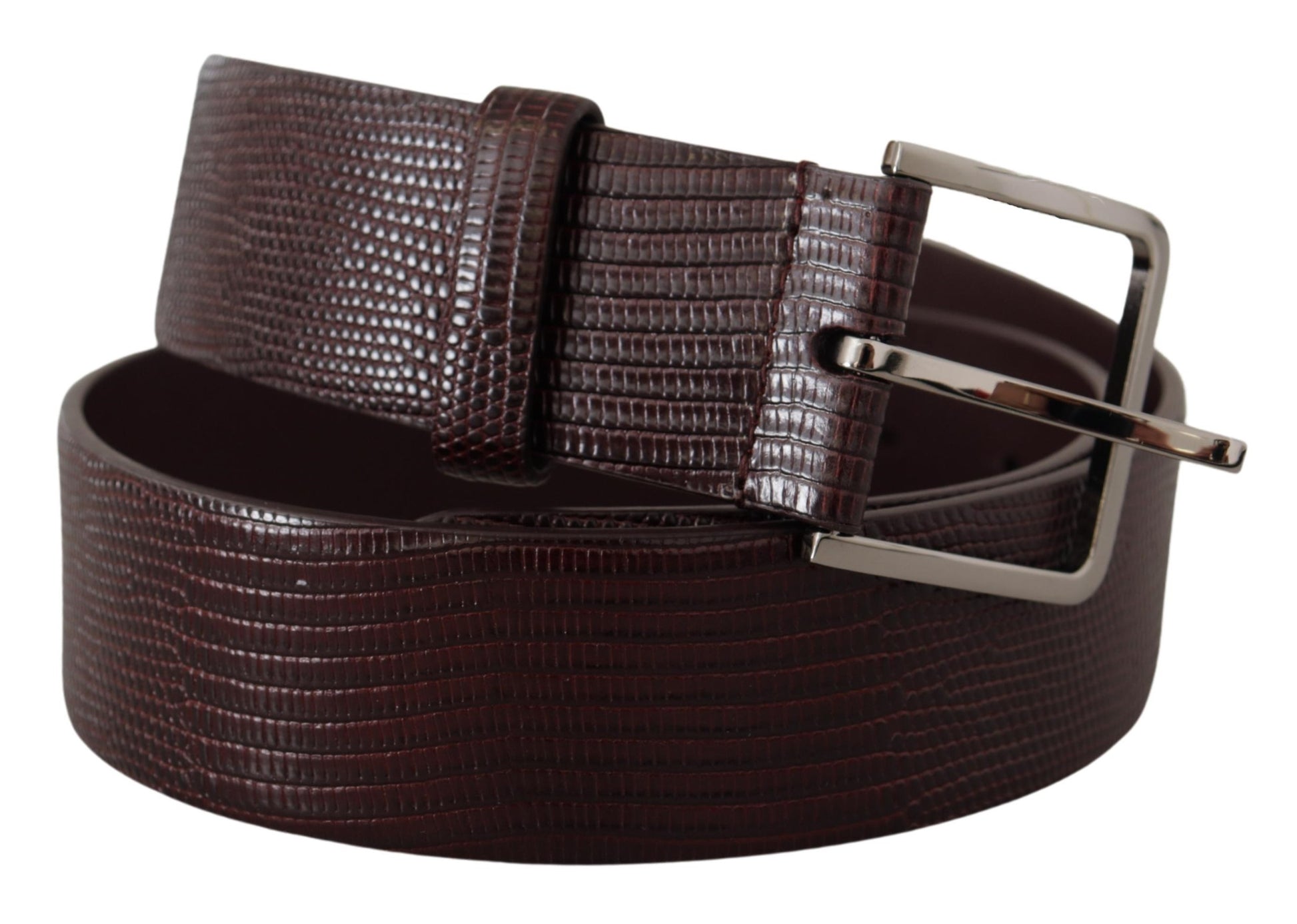 Elegante donkerbruine leren riem