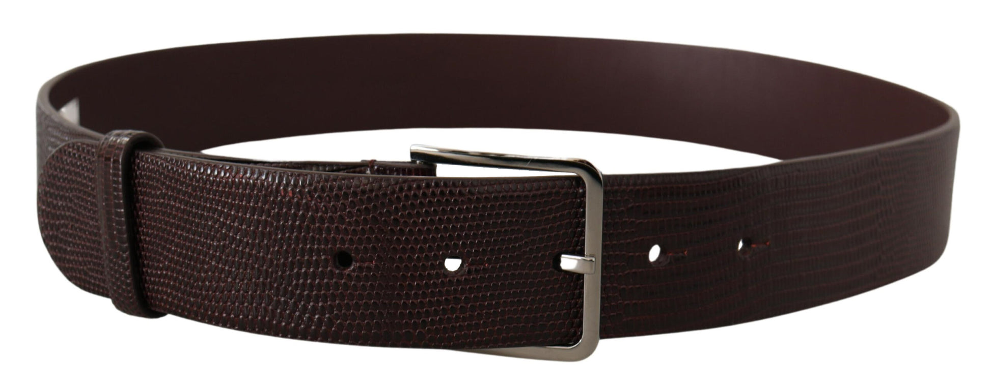 Elegante donkerbruine leren riem