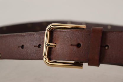 Elegante leren riem met metalen gesp