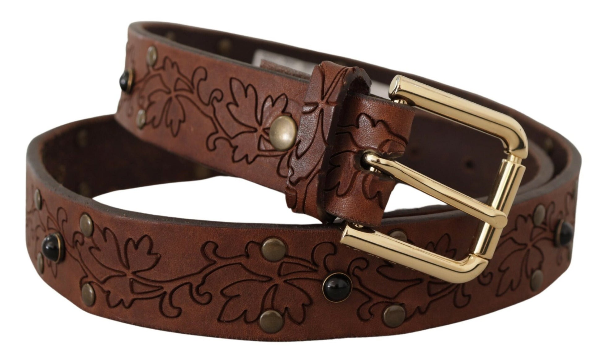 Elegante leren riem met metalen gesp