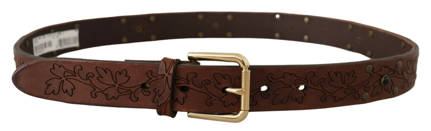 Elegante leren riem met metalen gesp