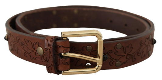 Elegante leren riem met metalen gesp