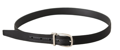 Elegante zwarte leren-canvas designer riem