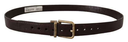 Elegante leren riem met gegraveerde gesp