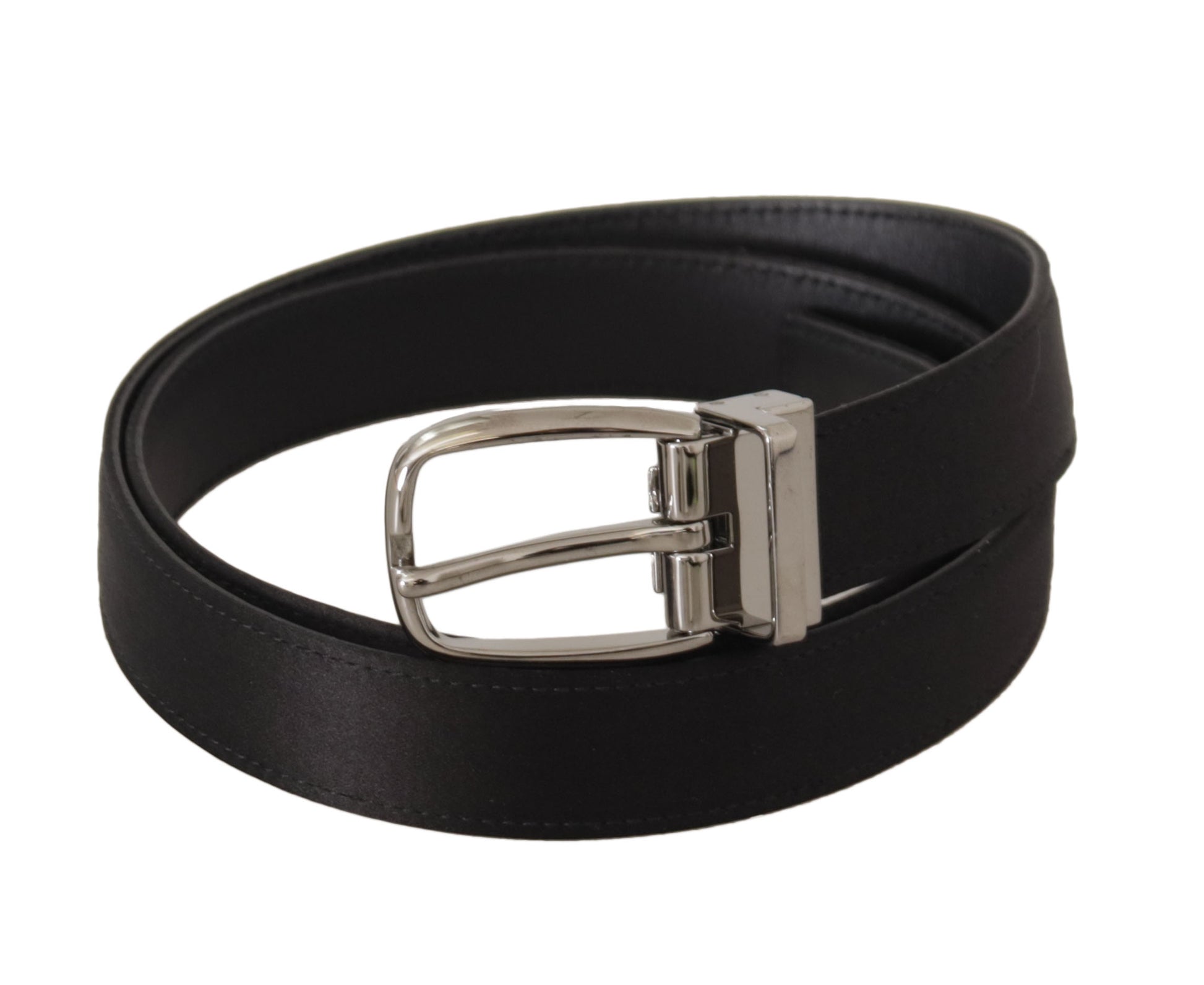 Elegante zijden leren riem met logogesp