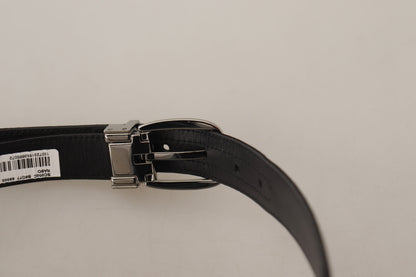 Elegante zijden leren riem met logogesp