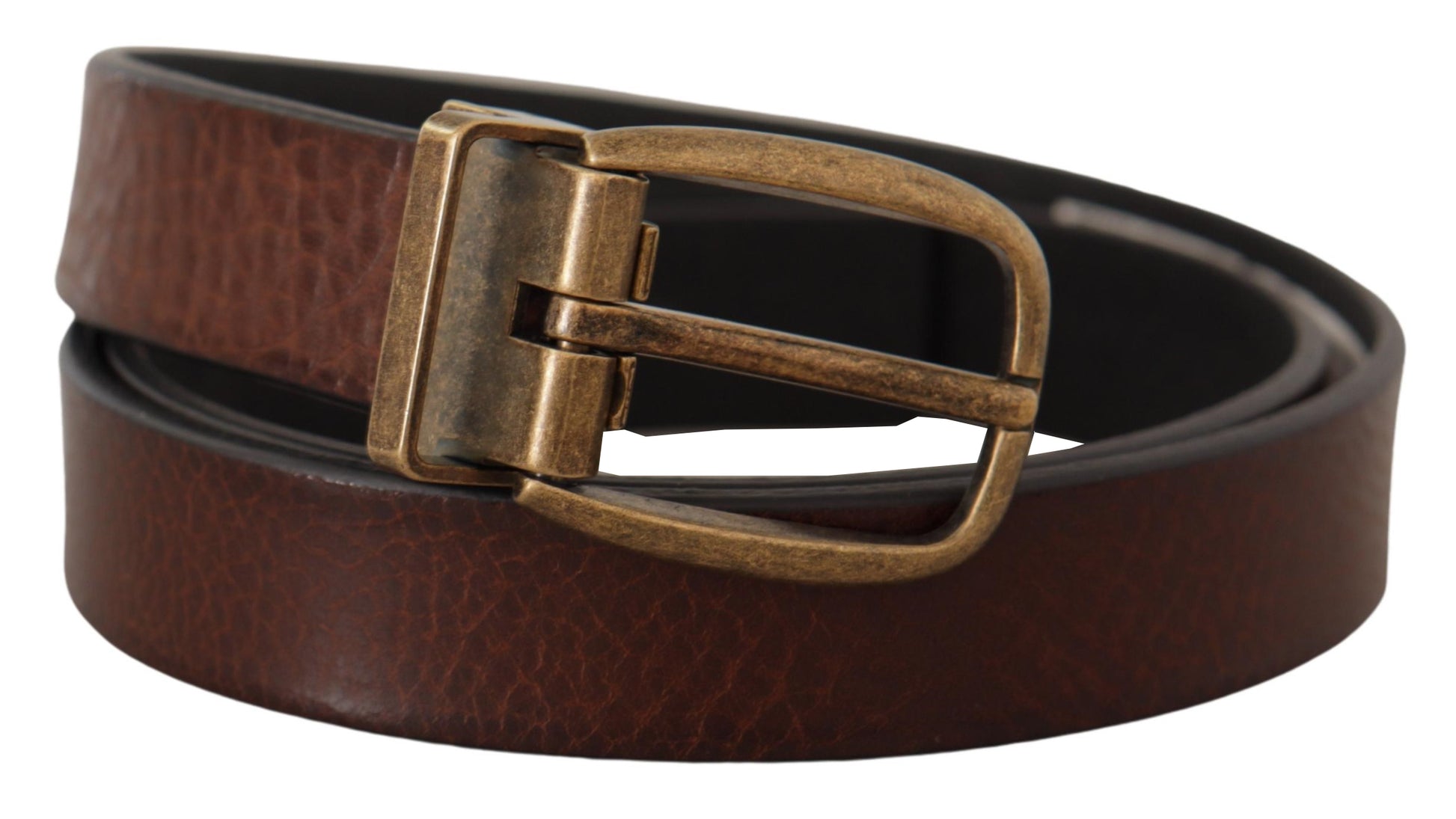 Elegante leren riem met metalen gesp