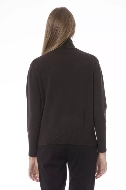 Brown Wool Women Sweater