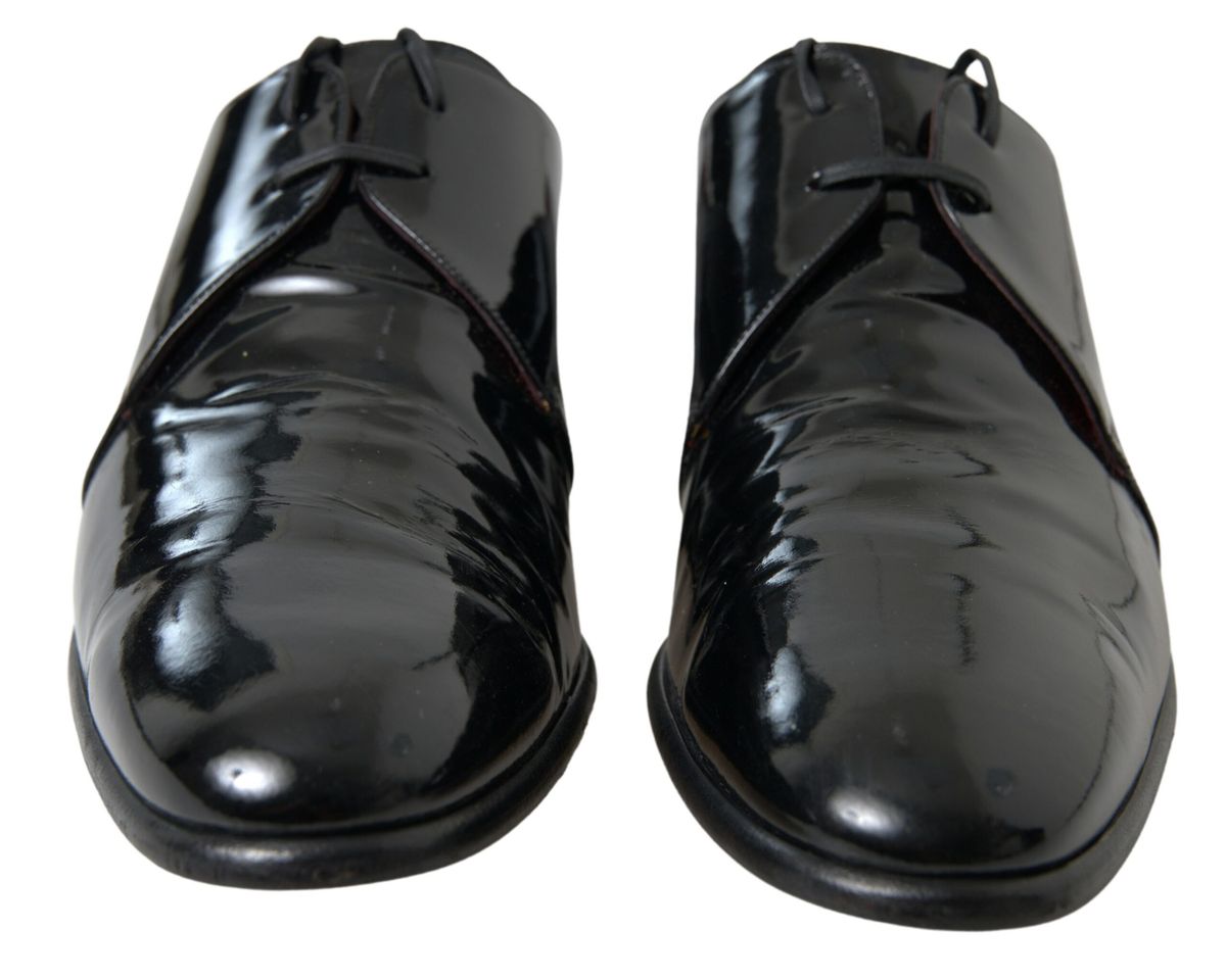 Elegant Black Patent Leather Formal Men's Shoes