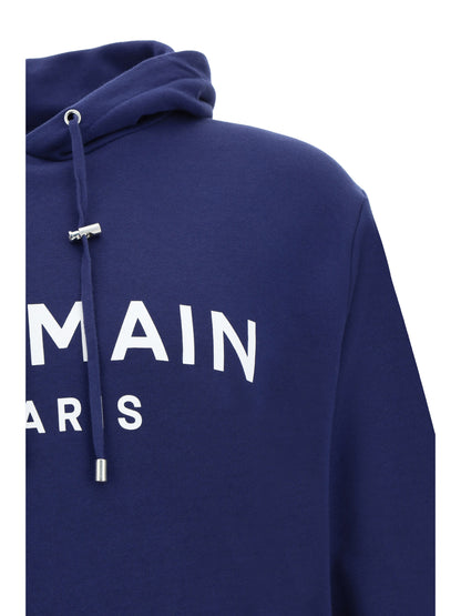 Elegante marineblauwe monogram hoodie