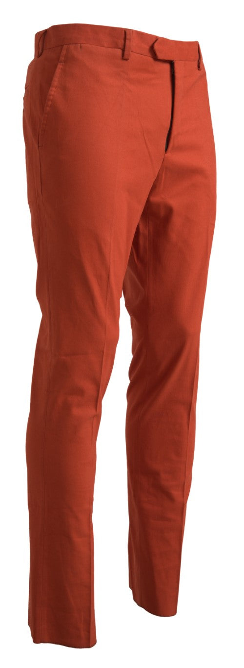 Elegante oranje broek van puur katoen