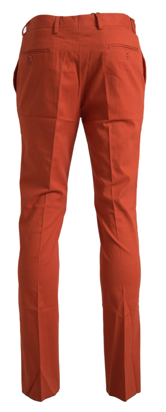 Elegante oranje broek van puur katoen