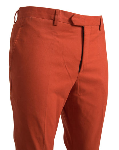 Elegante oranje broek van puur katoen