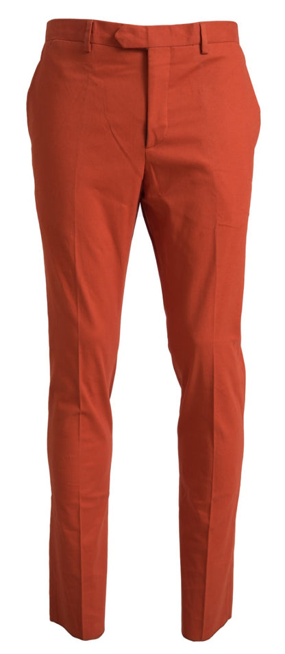 Elegante oranje broek van puur katoen