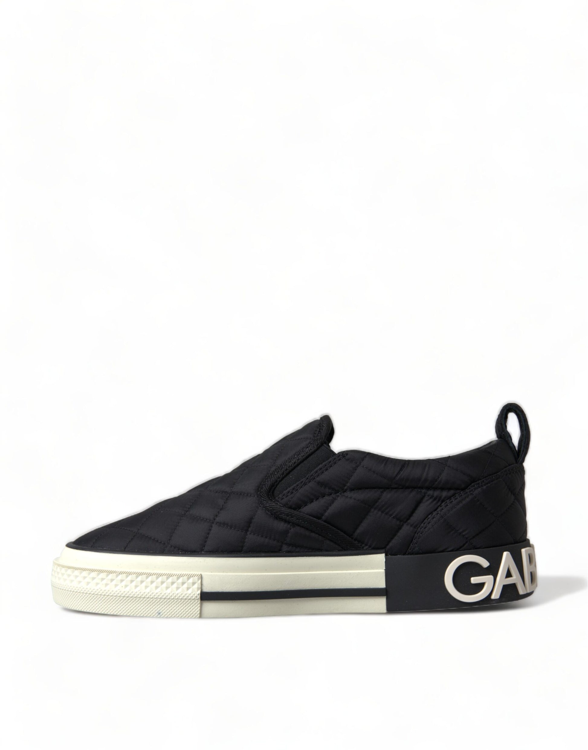 Elegante gewatteerde zwarte canvas sneakers