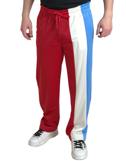 Elegante gestreepte trekkoord-joggingbroek