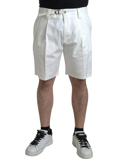 Elegante witte Bermuda denim shorts