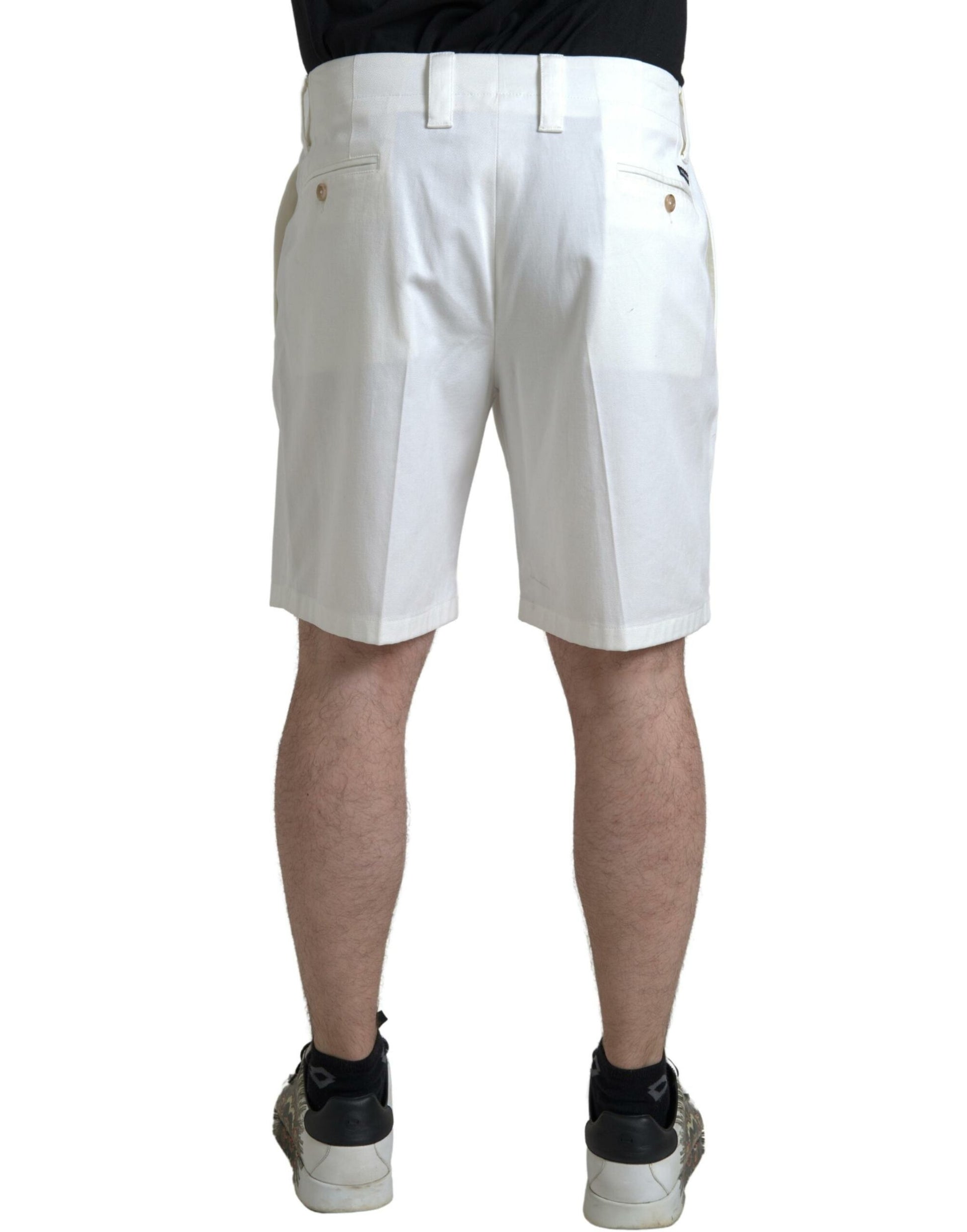 Elegante witte Bermuda denim shorts