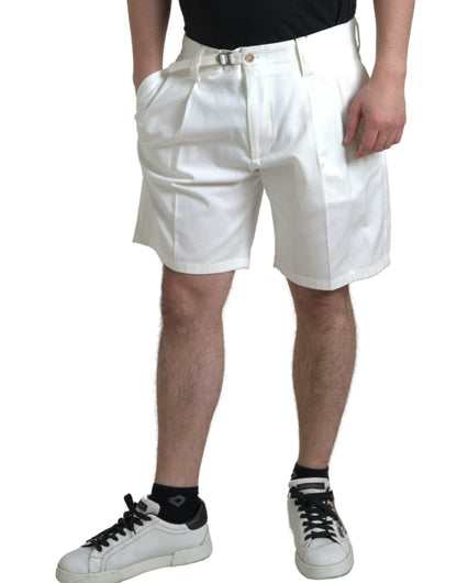 Elegante witte Bermuda denim shorts