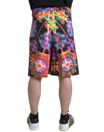 Veelkleurige bedrukte Bermuda Shorts