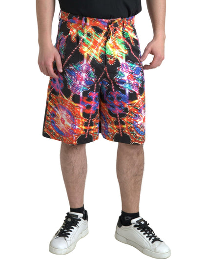 Veelkleurige bedrukte Bermuda Shorts