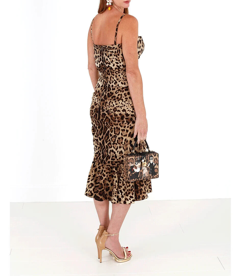 Elegante luipaardprint Cady-jurk