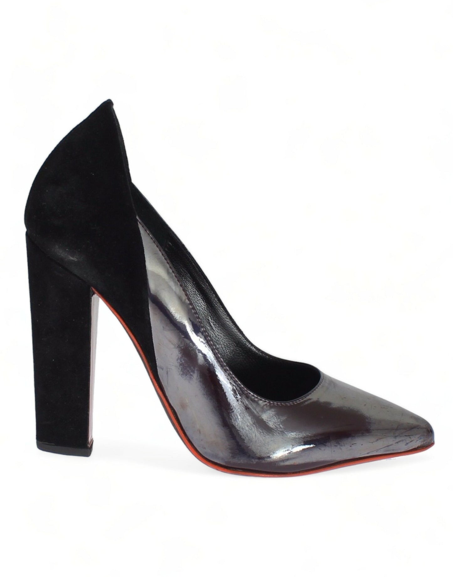 Chique Metallic Grijze Leren Pumps