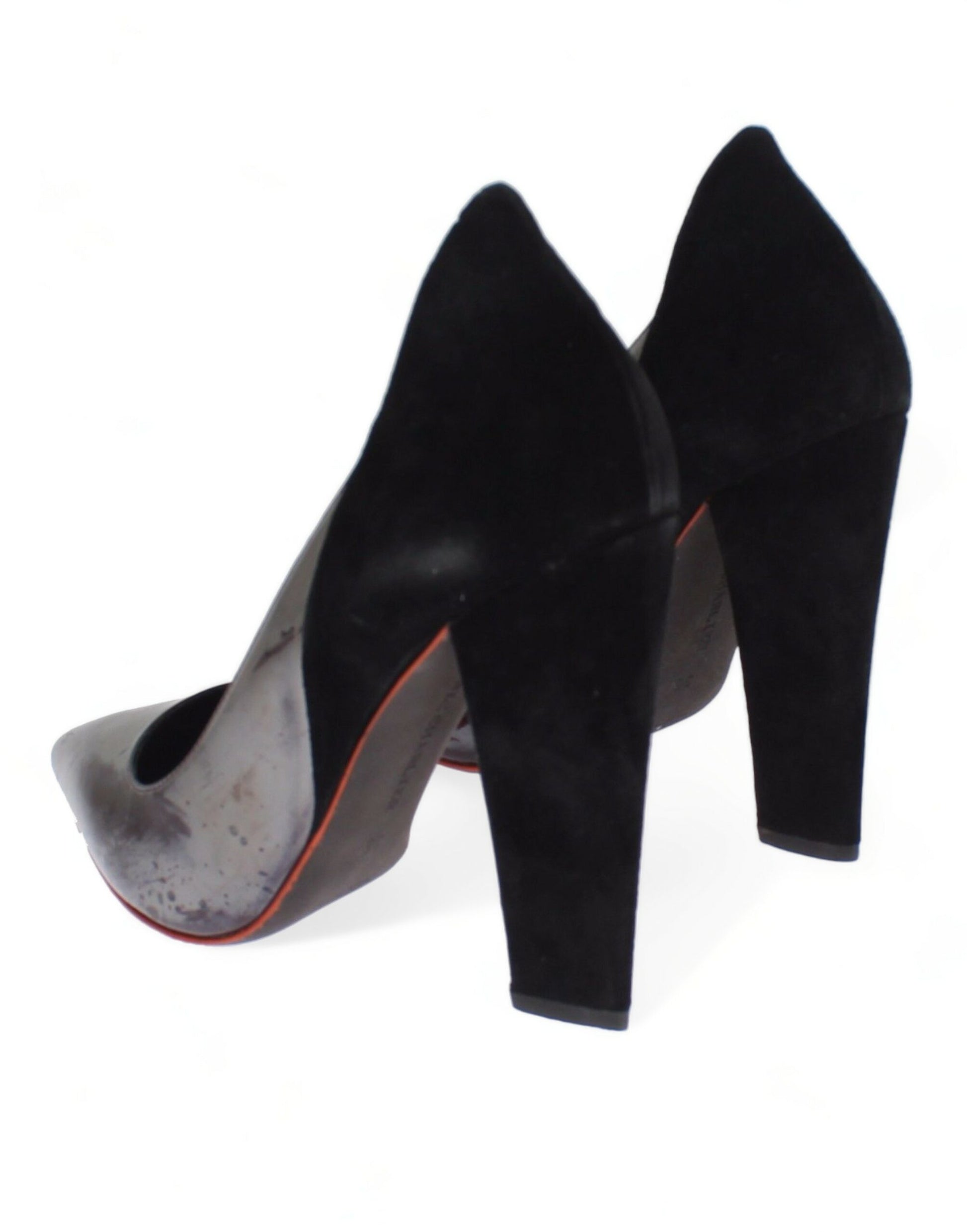 Chique Metallic Grijze Leren Pumps