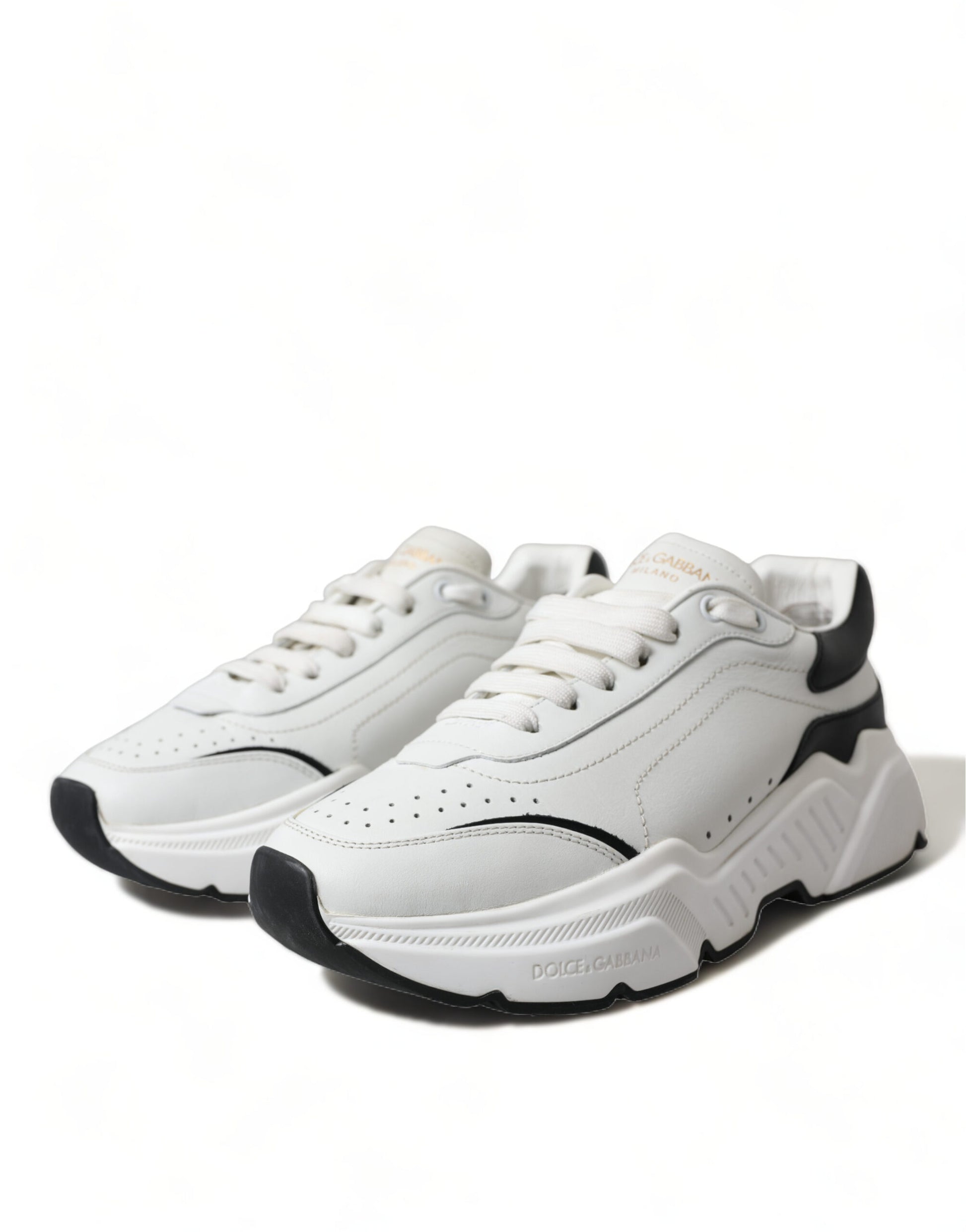 Chique zwart-witte Daymaster leren sneakers