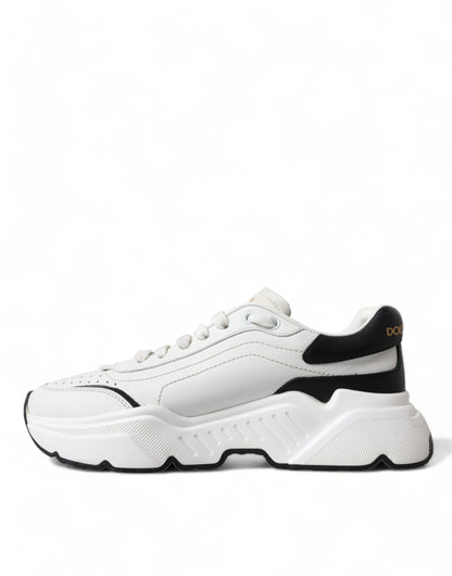 Chique zwart-witte Daymaster leren sneakers