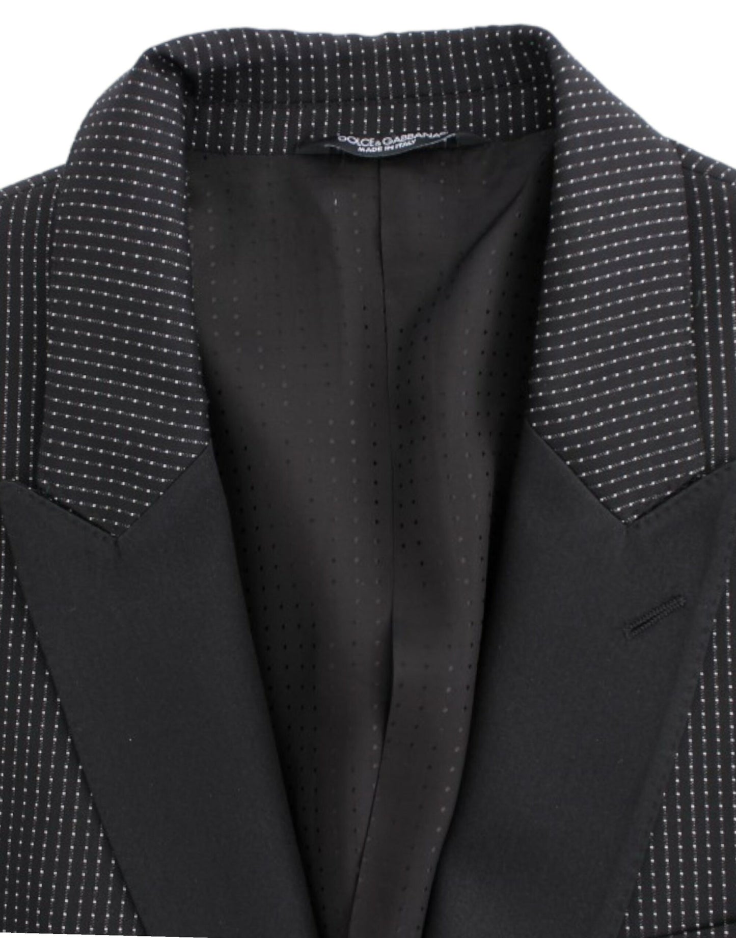 Elegante zwarte gestippeld slim fit blazer