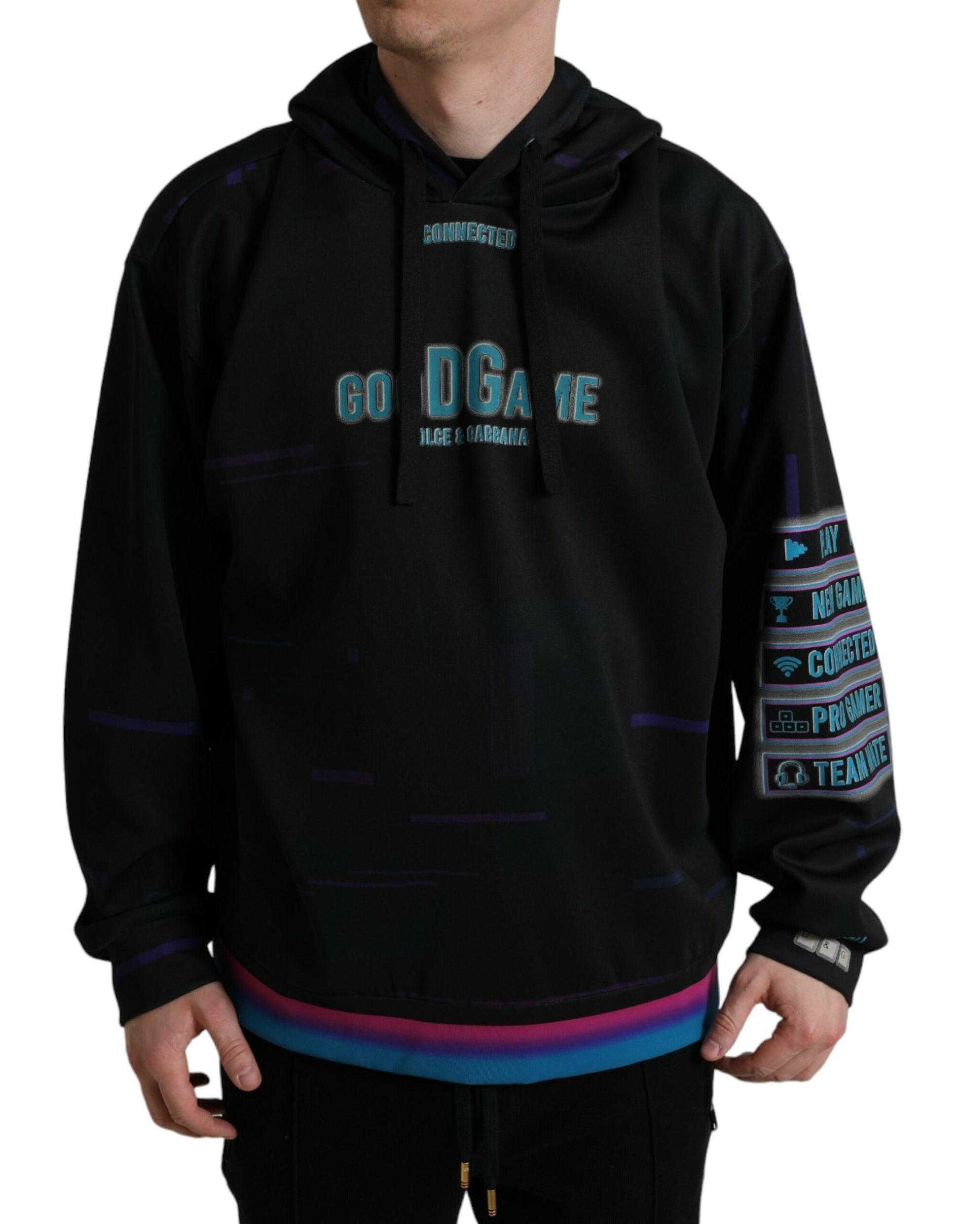 Elegante grafische print hoodie met capuchon