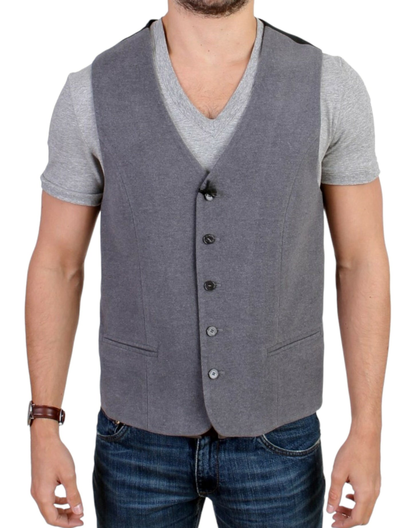 Chique grijs casual vest