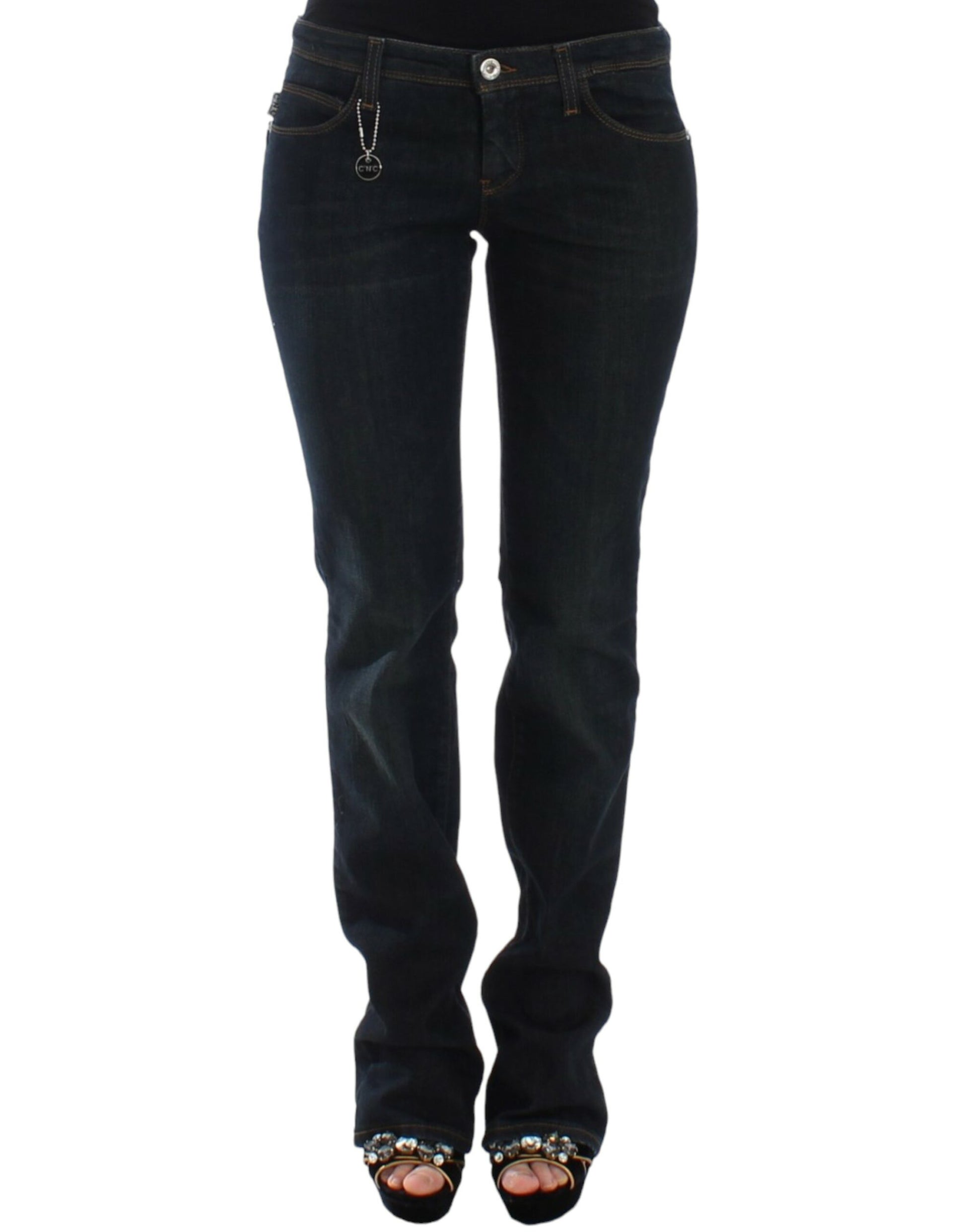 Chique blauwe slim fit denim genot