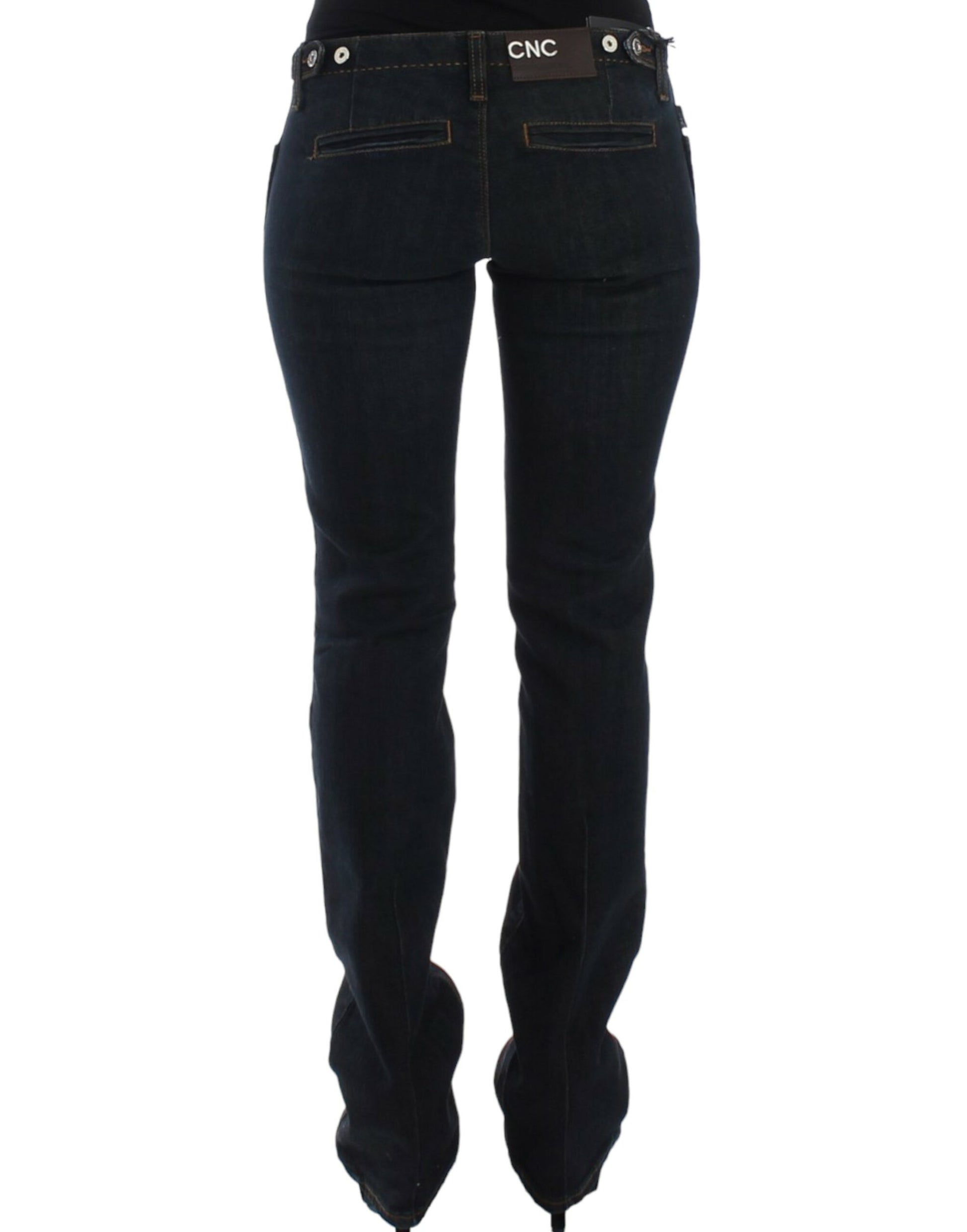 Chique blauwe slim fit denim genot