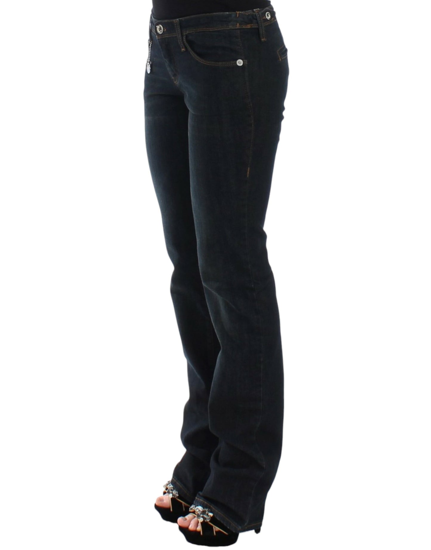 Chique blauwe slim fit denim genot