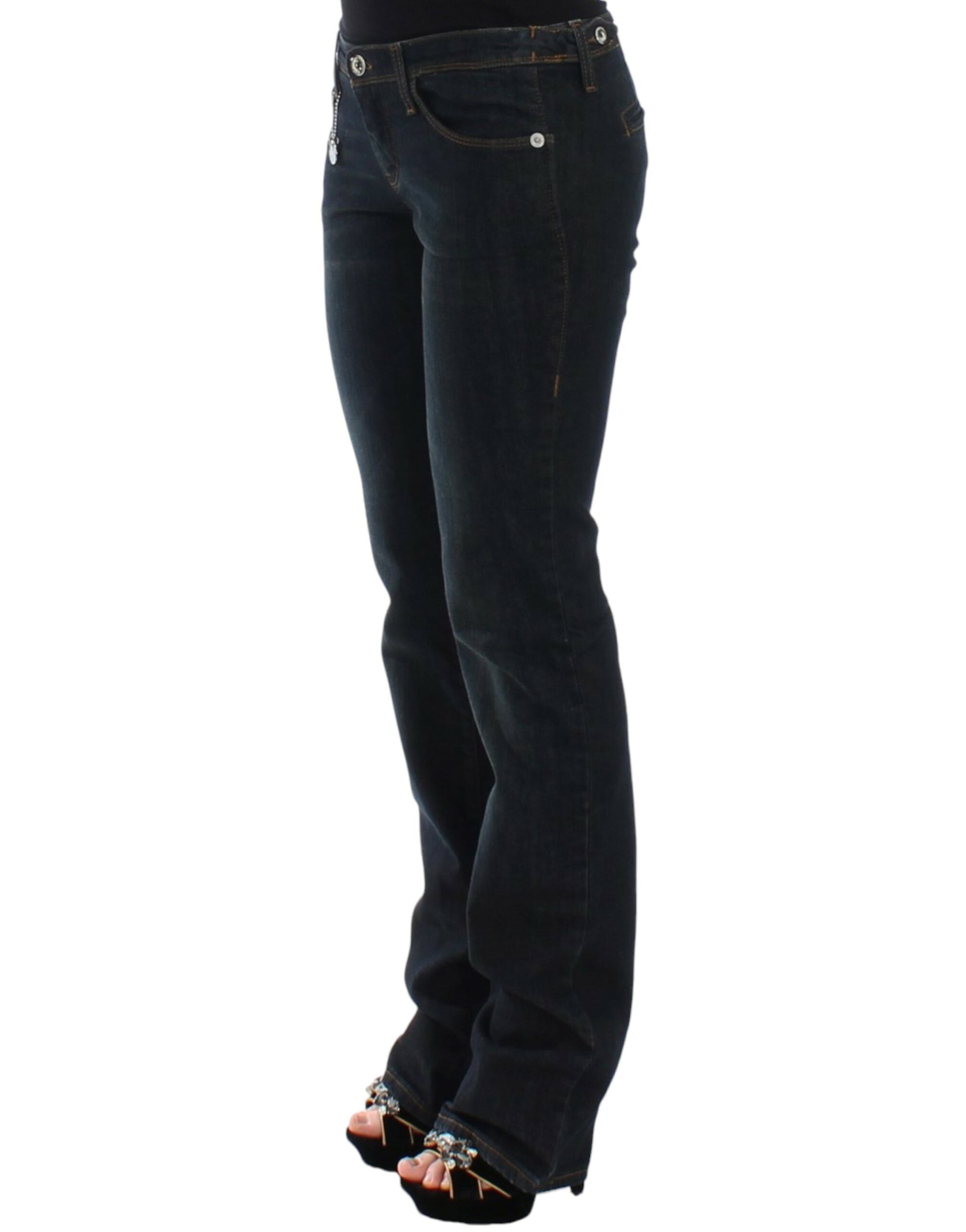 Chique blauwe slim fit denim genot