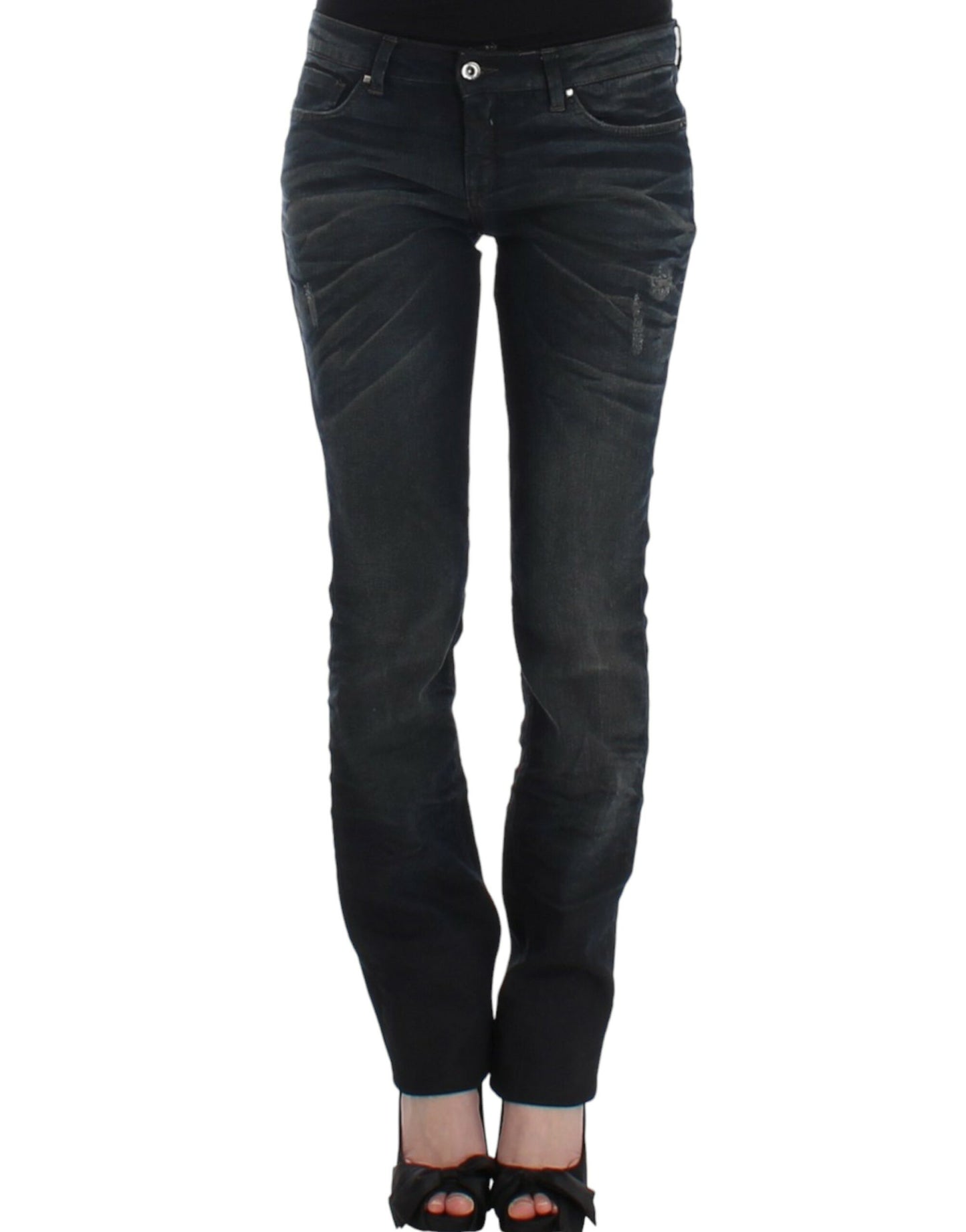 Chique superskinny blauwe denim jeans