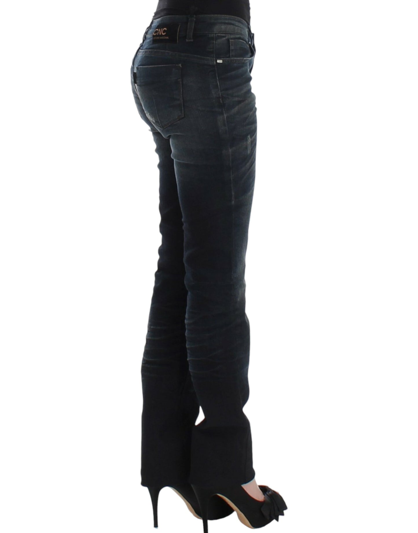 Chique superskinny blauwe denim jeans