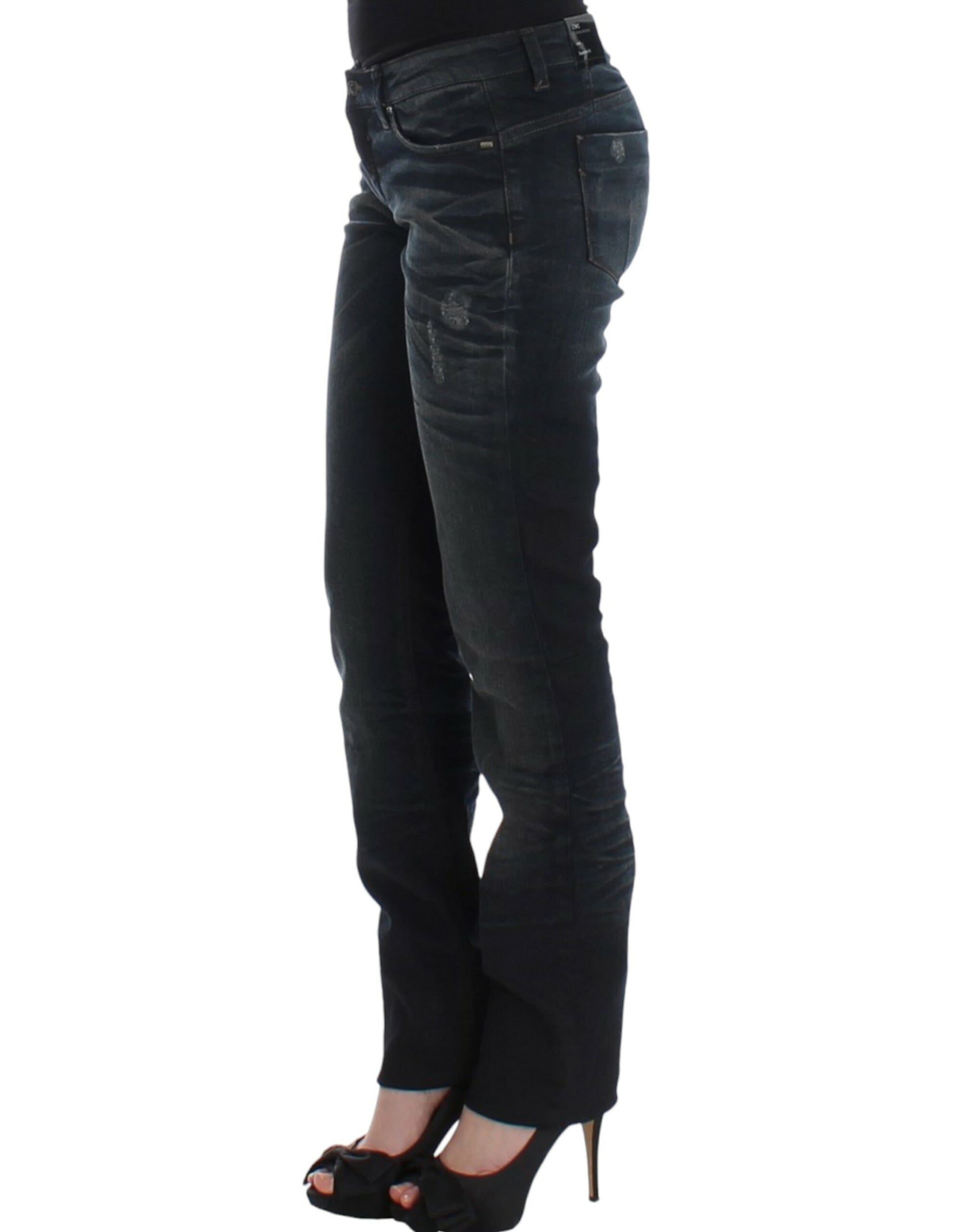 Chique superskinny blauwe denim jeans