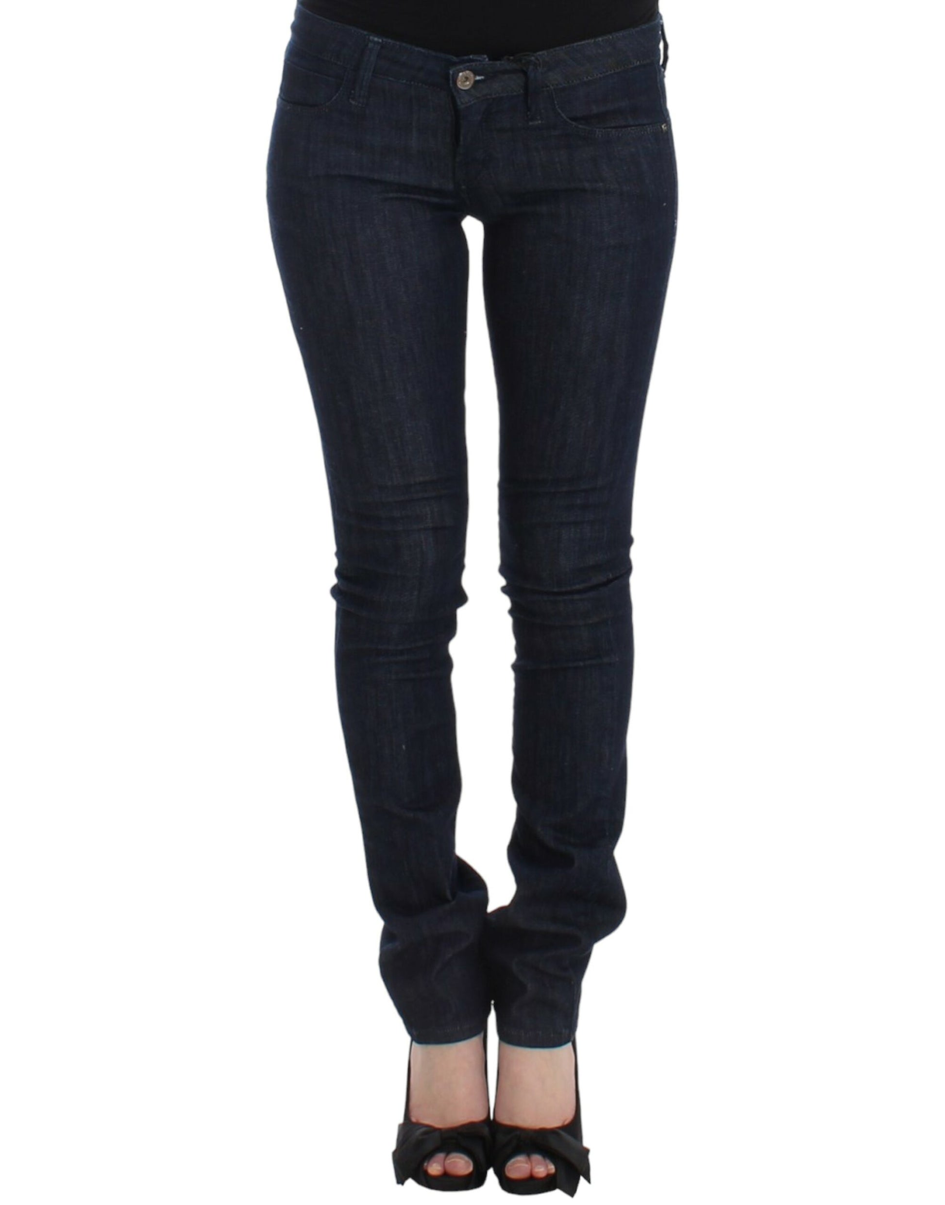 Chique donkerblauwe skinny jeans