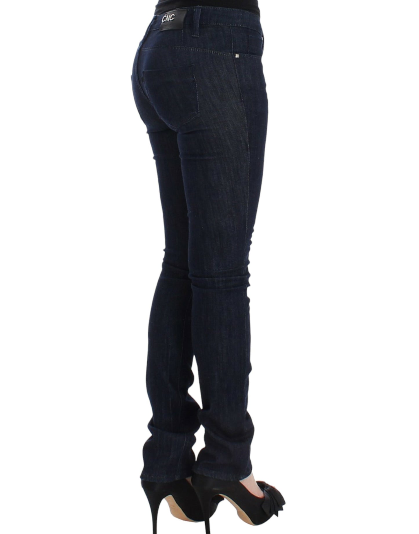 Chique donkerblauwe skinny jeans