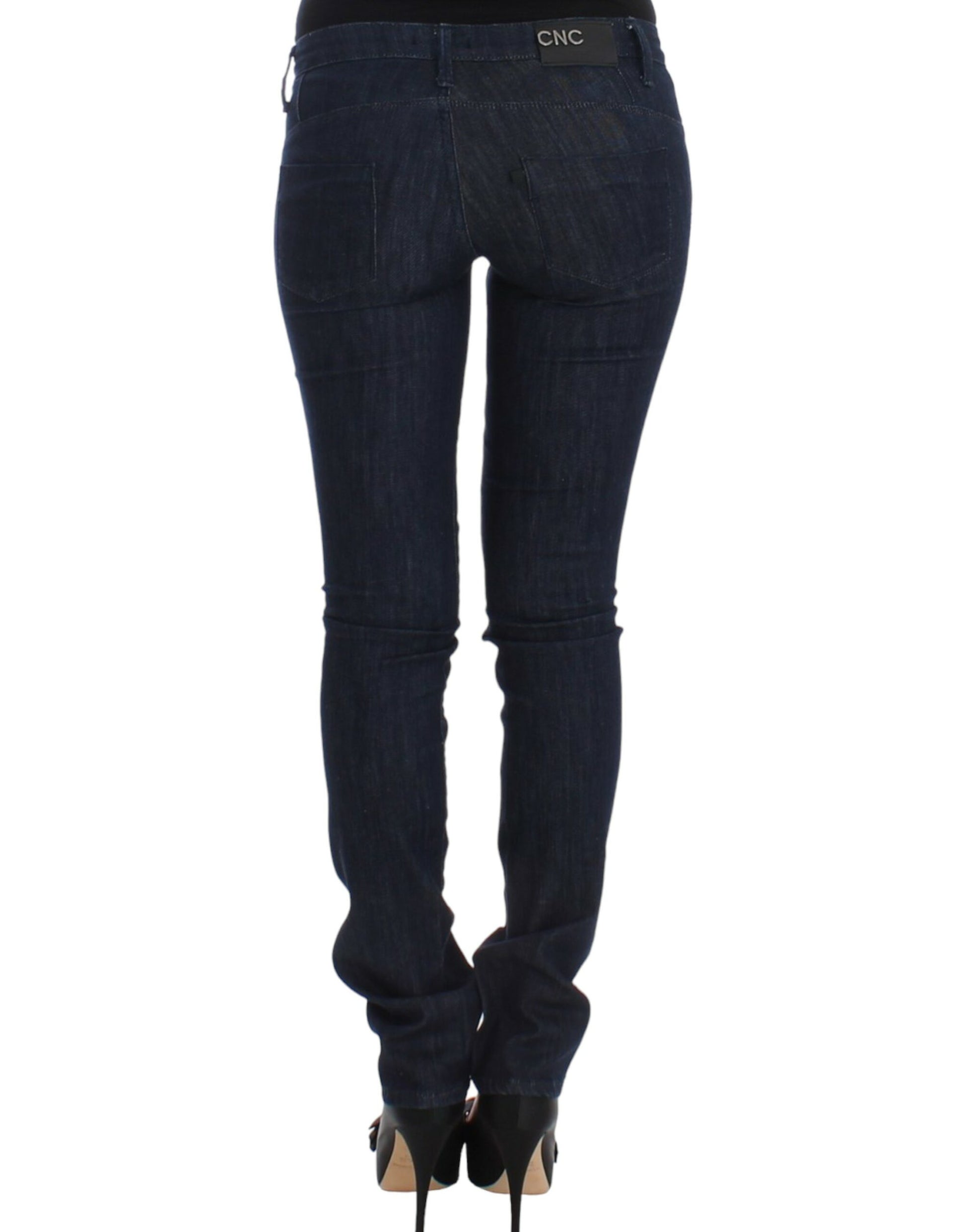 Chique donkerblauwe skinny jeans