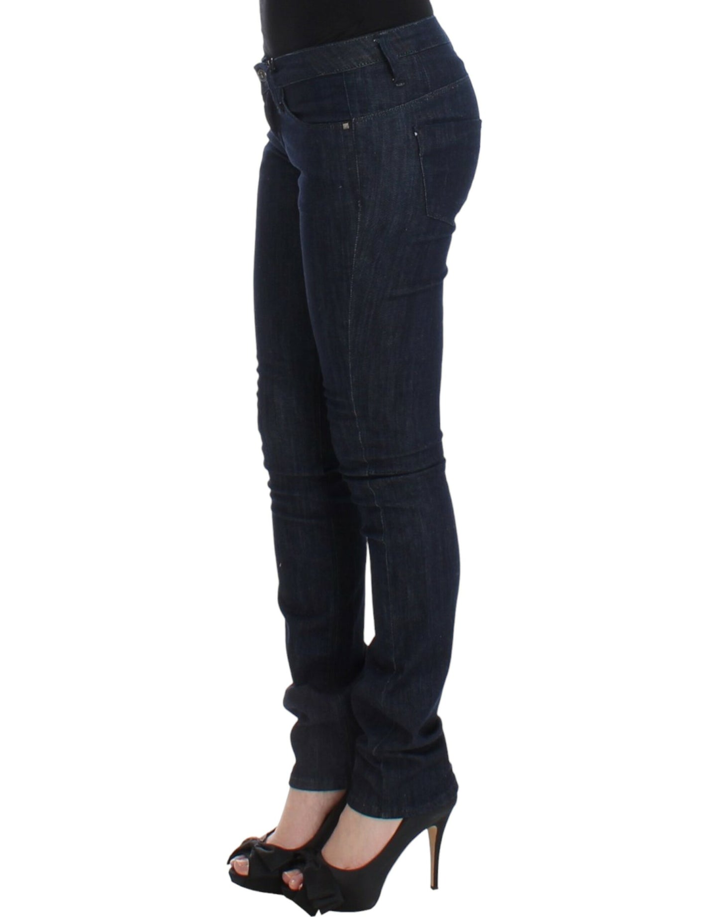 Chique donkerblauwe skinny jeans