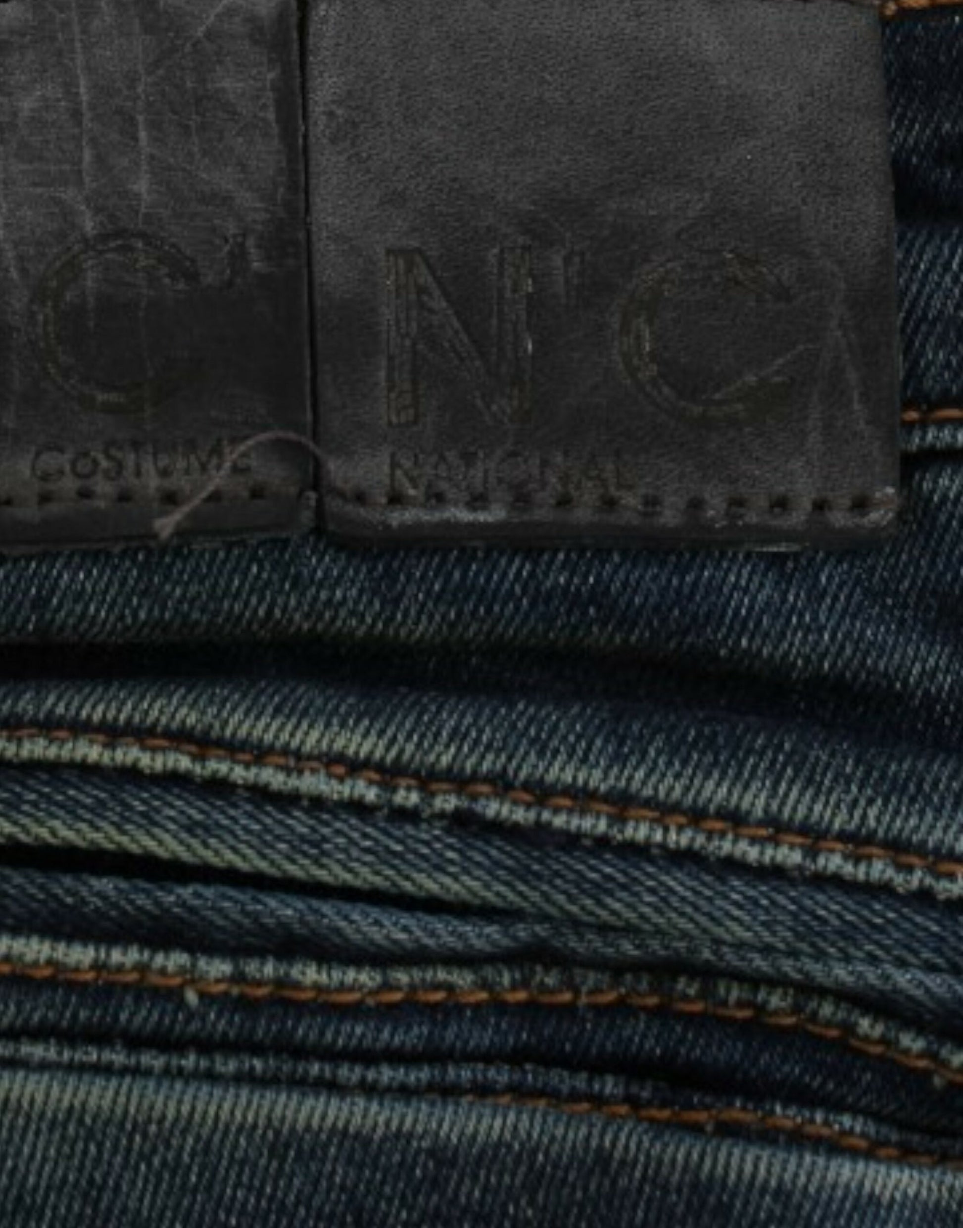 Chique blauwe designer jeans met rechte pijpen