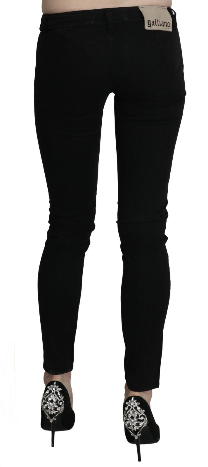 Chic Black Low Waist Slim Fit Skinny Jeans