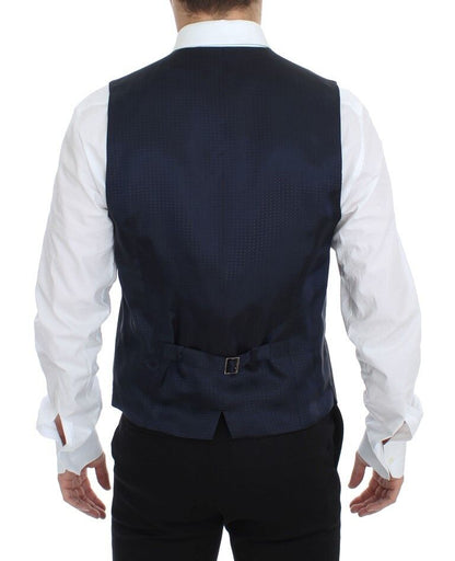 Elegante grijze gestreepte jurk vest