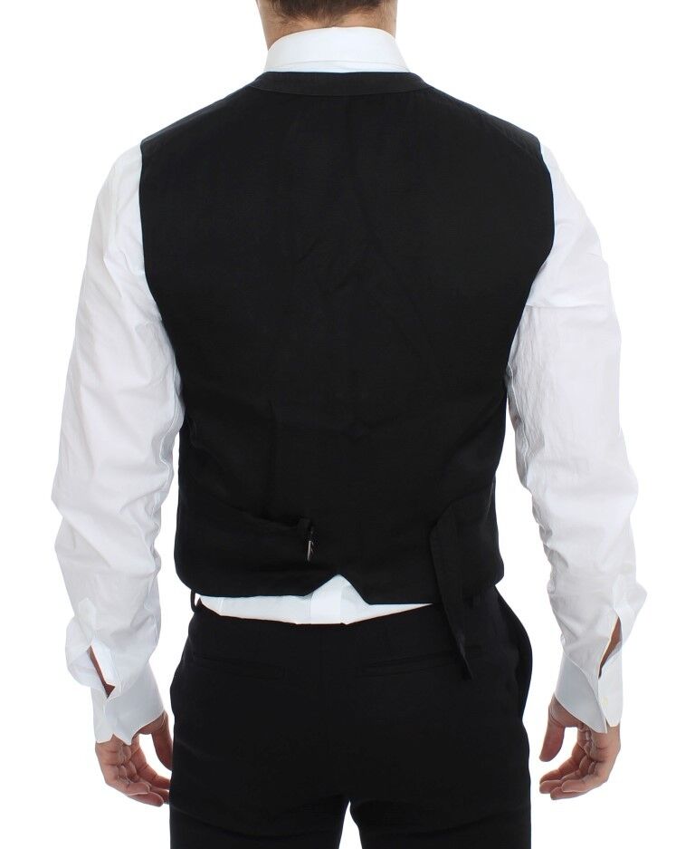 Elegante zwarte katoenen mix jurk vest